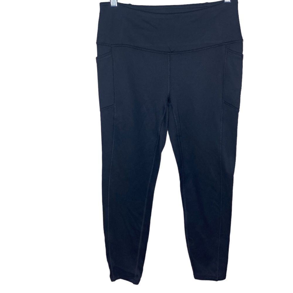 Spyder Active Wm’s Sz Med Black Side Pocket High Rise Tight Ankle Leggings